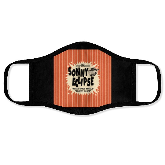Sonny Eclipse Retro Poster Small Face Masks