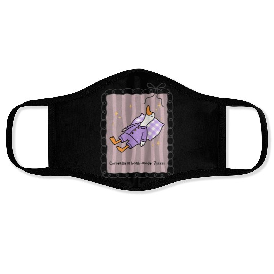 Silly Goose in Honk-Mode Pajama Design Face Masks