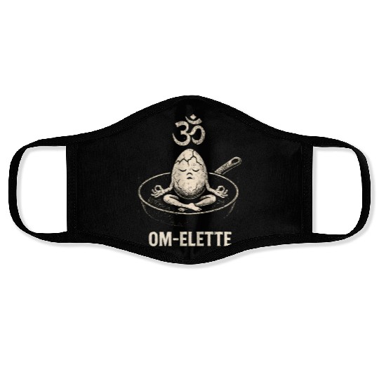 Om-Elette Zen Egg Meditation Funny Spiritual Yoga  Face Masks