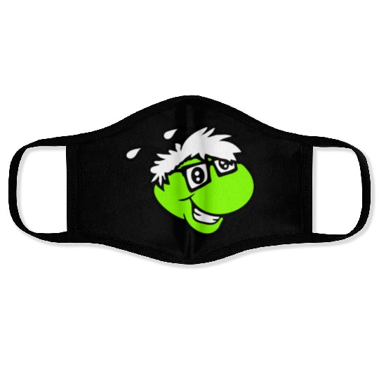 Nerd Caterpillar Intelligent Geek Worm Glasses Fun Face Masks