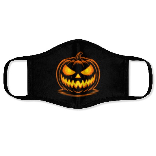 Scary Spooky Jack O Lantern Face Pumpkin Halloween Face Masks