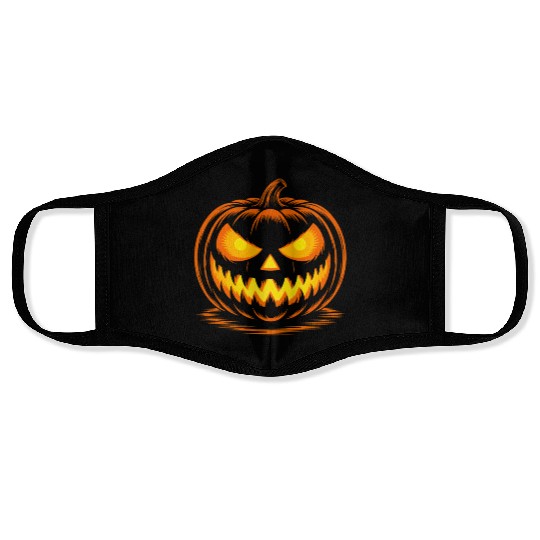 Scary Spooky Jack O Lantern Face Pumpkin Halloween Face Masks
