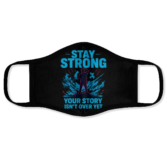 Stay Strong Motivational Storm Face Masks Design
