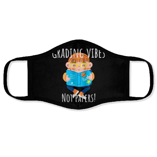 Graduation Vibes Not Papers Fun Design Face Masks