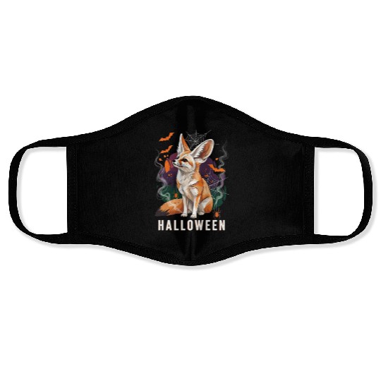 Spooky Fox with Halloween Decor Face Masks