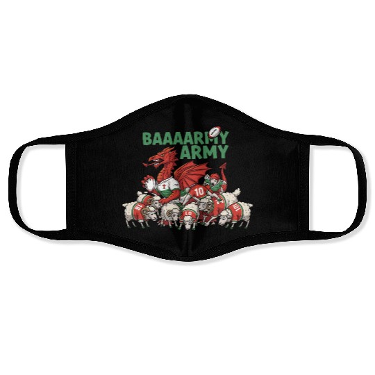 Dragon Rugby Fan Squad  Face Masks