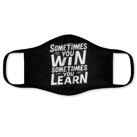 Motivational Quote Design Inspiring Growth Face Masks