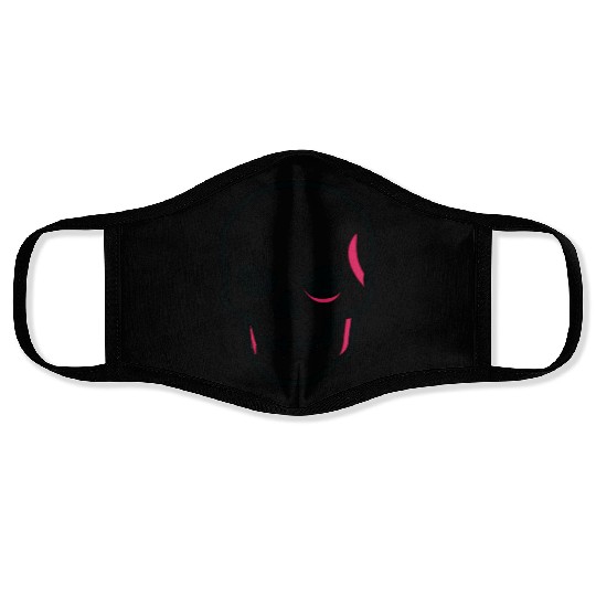 Neon Pink Skull Graphic Design Face Masks