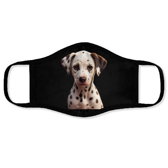 Dalmatian Puppy Portrait on Face Masks