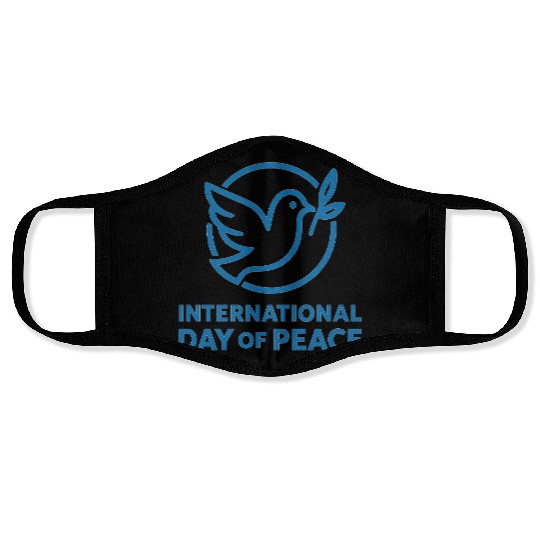 Peace Dove with Olive Branch Illustration Face Masks