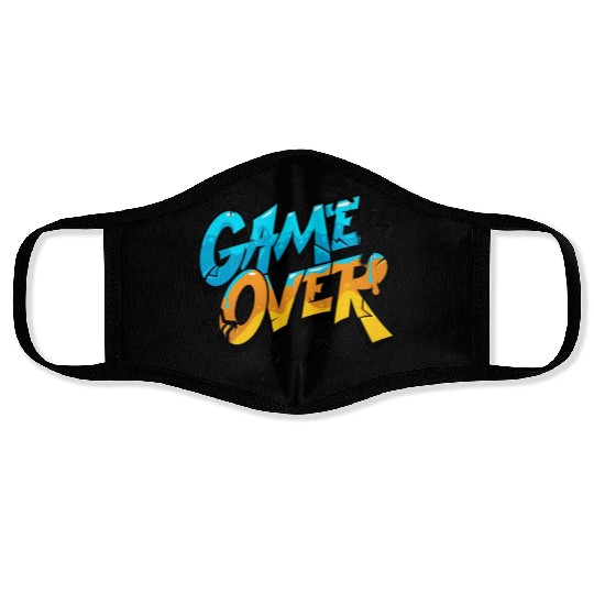 Graffiti Style Game Over Design Face Masks