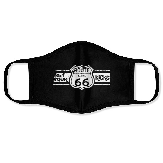 Get Your Kicks Route 66 Mechanics Work Classic Car Face Masks