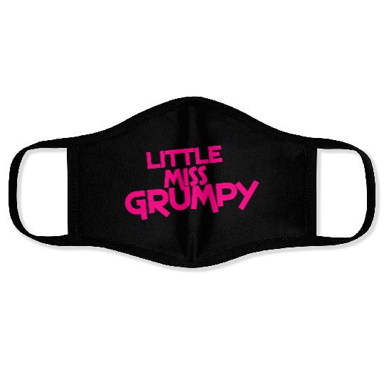 little miss grumpy Face Masks