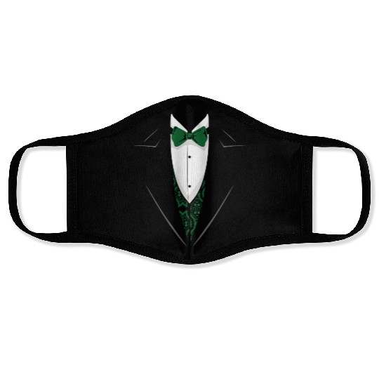 Green Tuxedo Face Masks