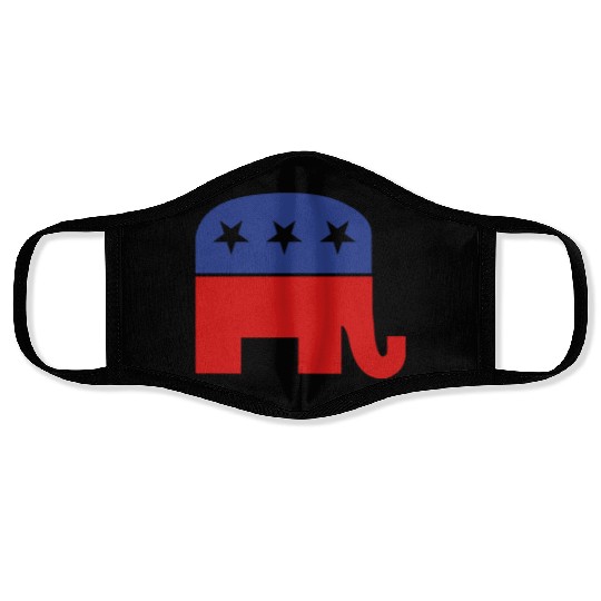 Republican elephant Face Masks