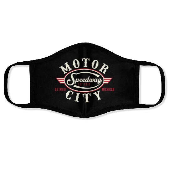 MOTOR CITY SPEEDWAY Face Masks