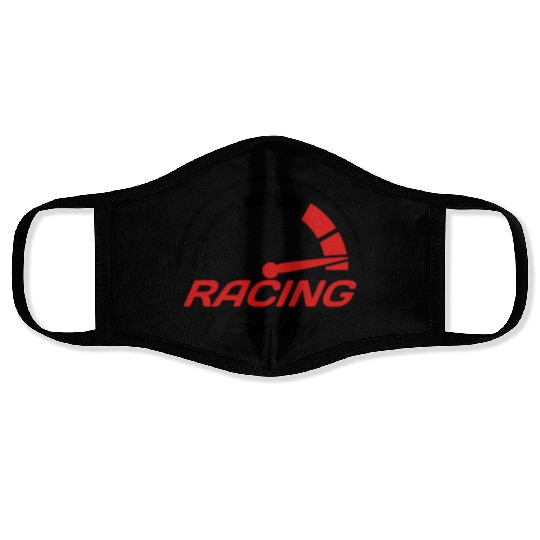 Racing team speedometer quick lawn Face Masks
