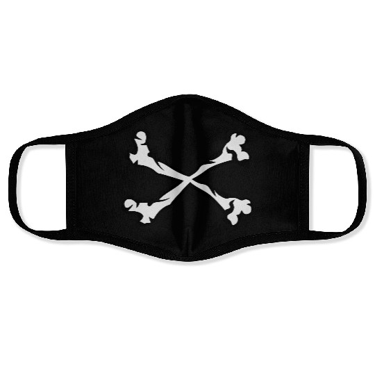 cross bones skeleton bones 407 Face Masks