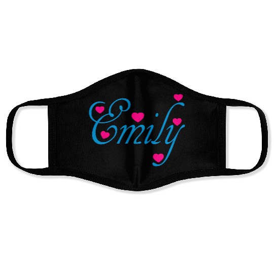 ♥ټI Love Emily-Vector Cute Confession Designټ♥ Face Masks
