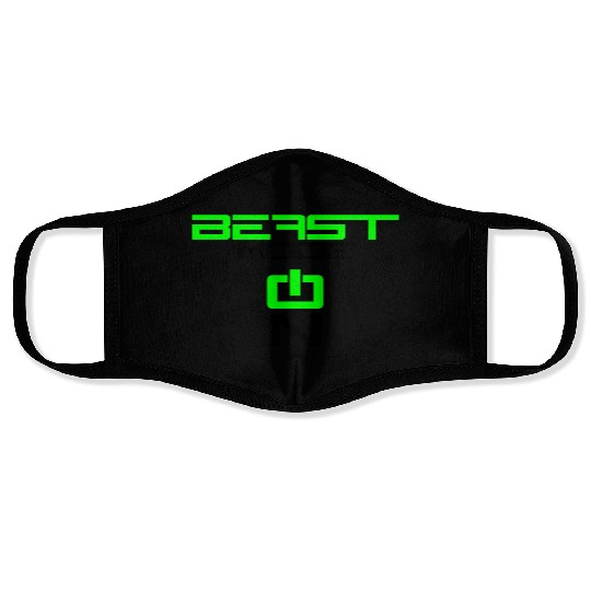 switch on activated activated hand arm muscle stro Face Masks