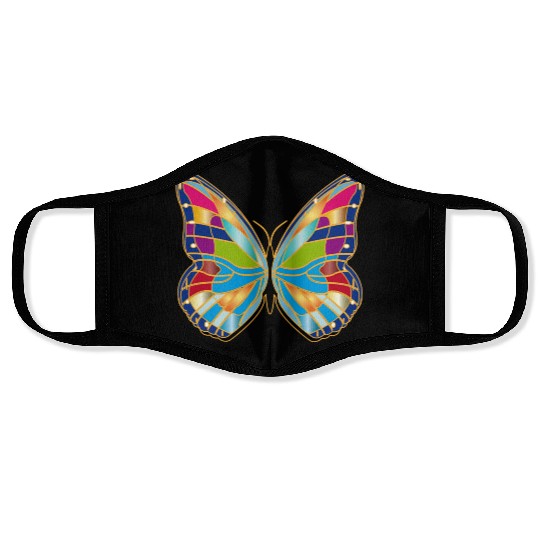 Butterfly patch Face Masks