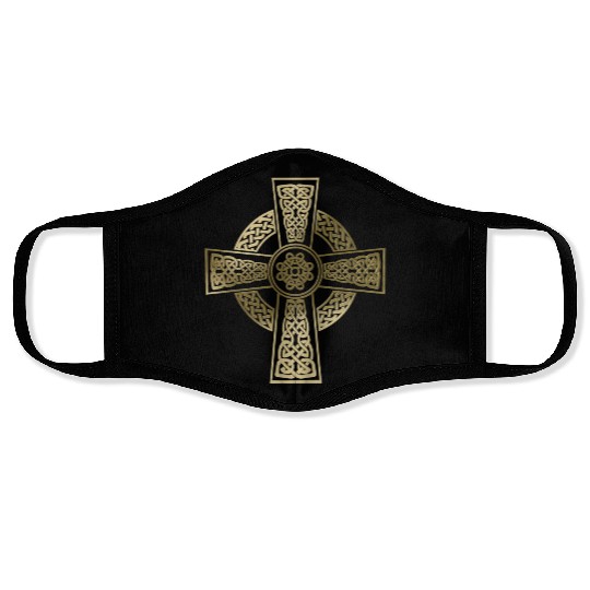 Celtic cross Face Masks