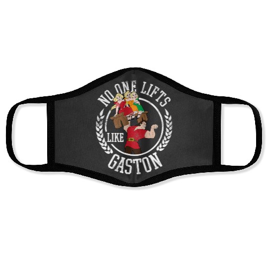 Disney Beauty and the Beast No One Lifts Like Gaston Badge Face Masks
