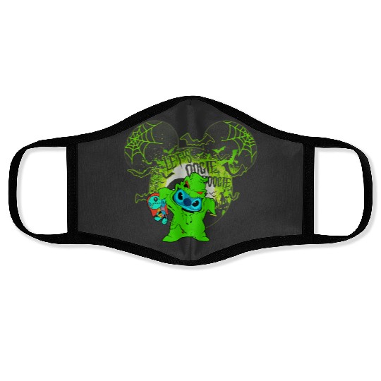 Stitch Costume Oogie Boogie Sally Doll Face Masks, Let's Oogie Boogie 2023 Face Masks , Disney Halfway To Halloween Party Face Masks