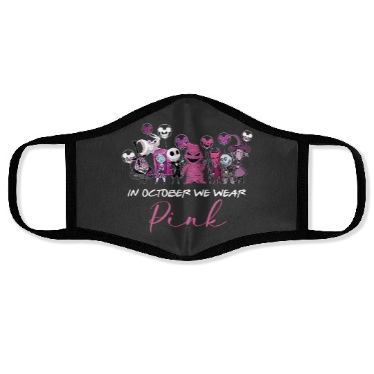 Disney Halloween Face Masks, In October We wear Pink, Oogie Boogie 2022