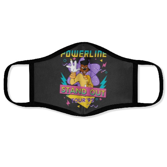 Disney Powerline Stand Out World Tour 95 Face Masks, Disney Vintage A Goofy Movie Powerline Face Masks,WDW Matching Family Face Masks