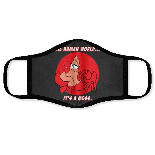 Disney The Little Mermaid Face Masks, Sebastian Crab The Human World