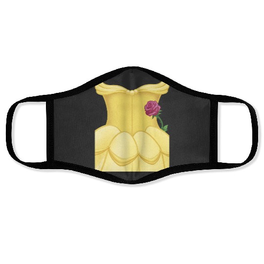 Disney Beauty And Beast Belle Dress Costume Hall Face Masks