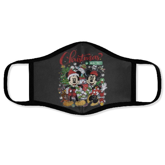 Discover BM Vintage Disney Christmas On Main Street Face Masks