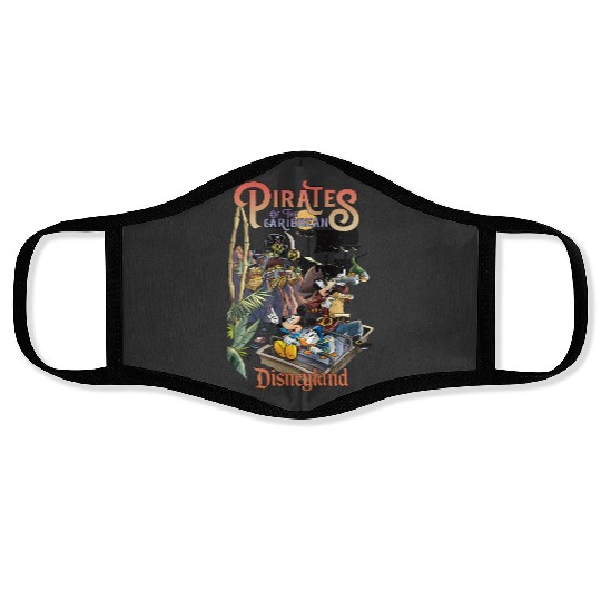 Discover Vintage Pirates Of The Caribbean Face Masks, Mickey and Friends, Disneyland Face Masks, Mickey Caribbean Face Masks, Disneyland Face Masks