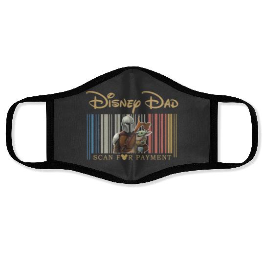 Disney Dadalorian Dad Scan For Payment, Funny Disney Dad Face Masks