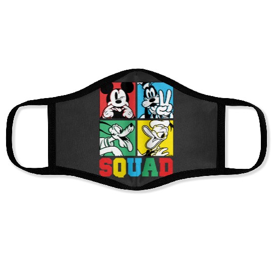 Mickey, Goofy, Donald, Pluto Squad Grid Face Masks, Disney Pluto Face Masks, Pluto And Friends Face Masks