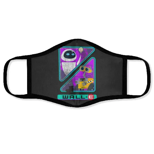 Retro Disney Pixar Wall-E Triangles And Eve Graphic Face Masks