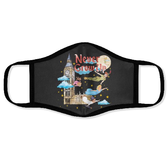 Disney Peter Pan Face Masks, Never Grow Up Face Masks, Tinker Bell Face Masks, Neverland Face Masks, Disney Vacation Face Masks