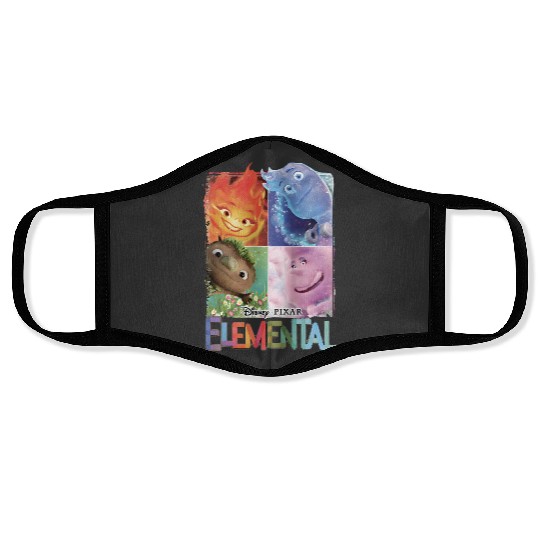 Elemental 2023 Disney Face Masks, Disney Pixar Elemental Face Masks
