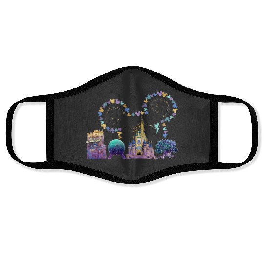 Four Parks Disney World Face Masks, Disney Castle Face Masks, Magic Kingdom Face Masks