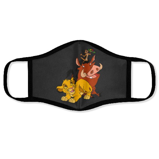 Disney The Lion King Young Simba Timon and Pumbaa Face Masks