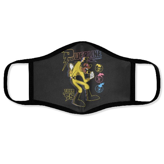 Disney A Goofy Movie Powerline Tour '95 Retro Neon Poster Face Masks