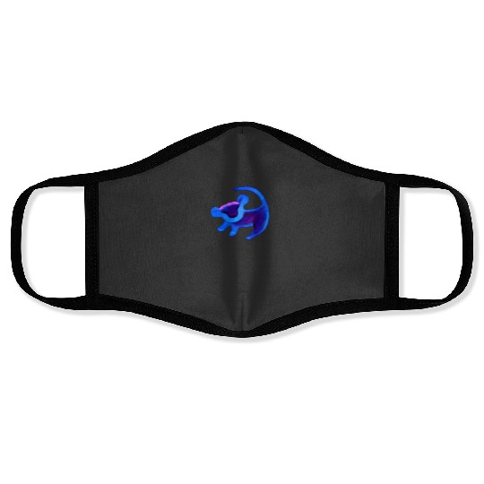 Disney The Lion King Simba Cave Painting Blue Hue Face Masks