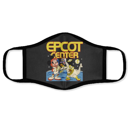 Disney Epcot Mickey Mouse & Figment Astronaut 1982 Retro Face Masks