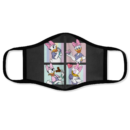 Disney Daisy Duck  Face Masks, Disney Girls Face Masks, Disney Aesthetic Face Masks, Disneyworld Face Masks, Disneyland Face Masks