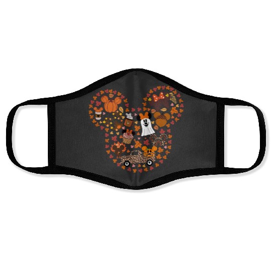 Disney Mickey Fall Vibes Face Masks, Disney Fall Face Masks