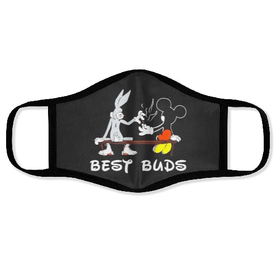 Best Buds Disney Face Masks - Bugs Bunny & Mickey Mouse cotton Face Masks, Graphic Face Masks for men, women, Unisex,  Gifts