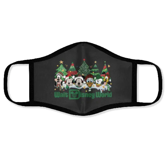 Walt Disneyworld Face Masks, Disney Christmas Face Masks, Disneyworld Xmas Face Masks, Magic Kingdom Holiday Face Masks