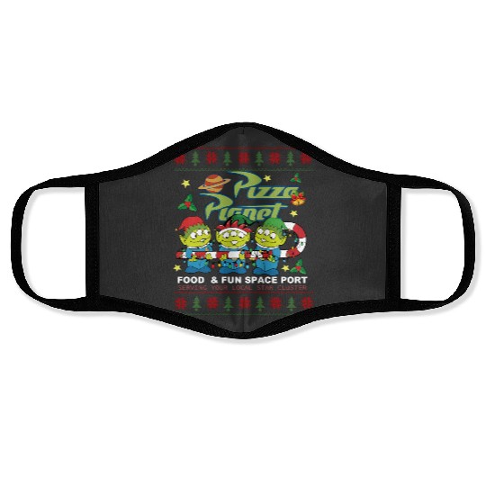 Disney Christmas Toy Story Pizza Planet Aliens Face Masks