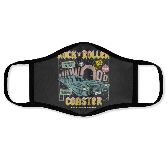 Disney Rock N Roller Coaster  Face Masks, Vintage Disney Hollywood Studios Face Masks, Disney World Face Masks